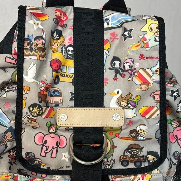 LeSportsac Tokidoki Collaboration Rucksack Colorful Character Print Backpack - Picture 3 of 16